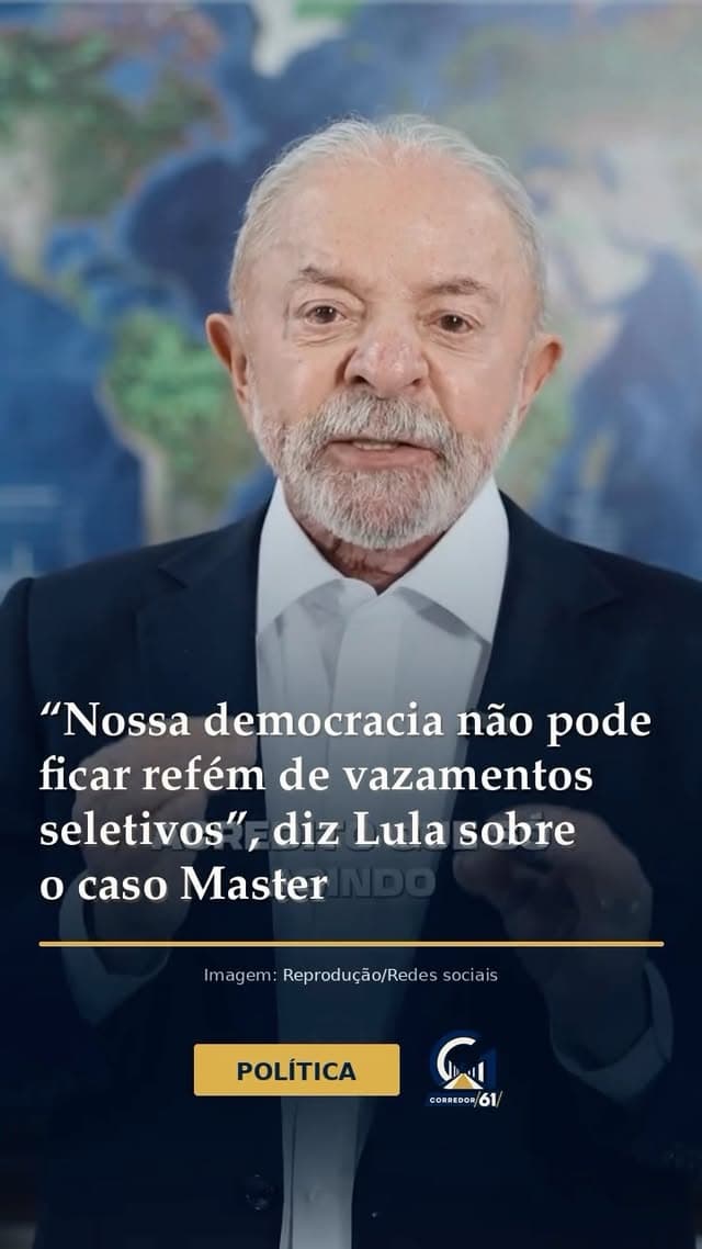 Capa do reel do Corredor 61 sobre Lula e o Banco Master